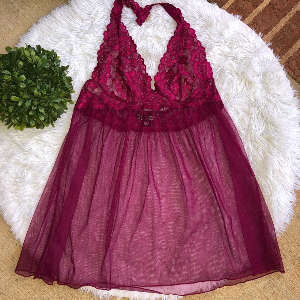 Victoria’s Secret Open Back Tie Neck Slip Dress